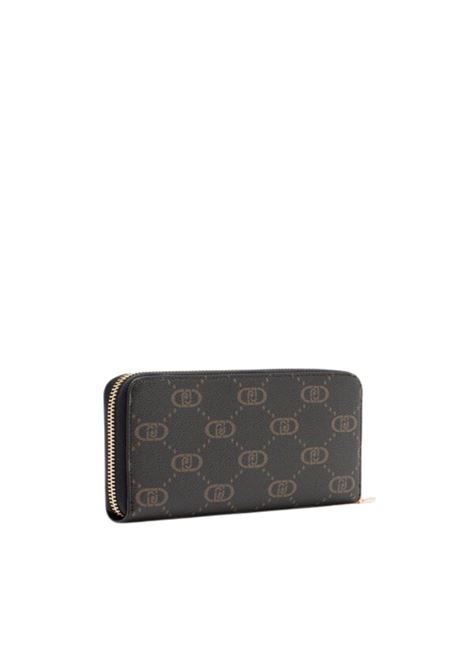 Portafoglio grande zip around con logo Liu Jo | AF5170E066822222